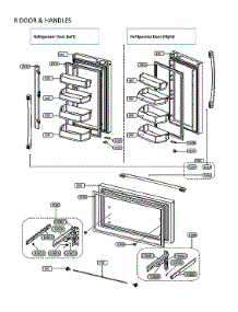 Refrig And Frz Doors & Handles parts for Criterion Bottom-Mount Refrigerator CFRR261WD1B from AppliancePartsPros.com