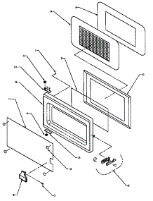 Door Assembly parts for Amana Microwave CFSP70-P1186901M from AppliancePartsPros.com
