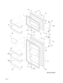 Doors parts for Crosley Top-Mount Refrigerator CFTR1826PS8 from AppliancePartsPros.com