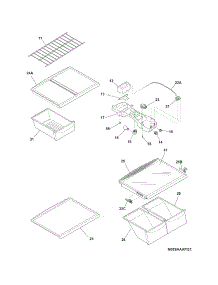 Shelves parts for Crosley Top-Mount Refrigerator CFTR1826PS8 from AppliancePartsPros.com