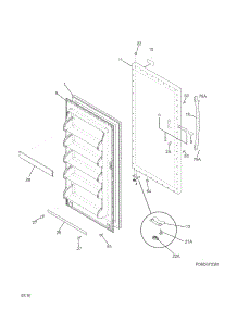 Door parts for Crosley Upright Freezer CFUF14QWD from AppliancePartsPros.com