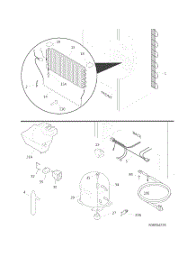 System parts for Crosley Upright Freezer CFUF14QWD from AppliancePartsPros.com