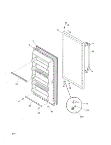 Door parts for Crosley Upright Freezer CFUF21CDMB0 from AppliancePartsPros.com