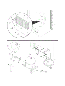 System parts for Crosley Upright Freezer CFUFH17LW1 from AppliancePartsPros.com