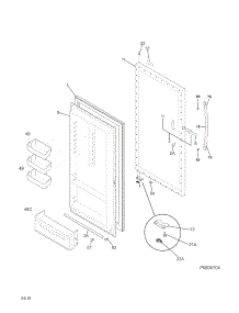 Door parts for Crosley Upright Freezer CFUFH17QWA from AppliancePartsPros.com