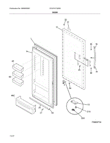 Door parts for Crosley Upright Freezer CFUFH17QWB from AppliancePartsPros.com