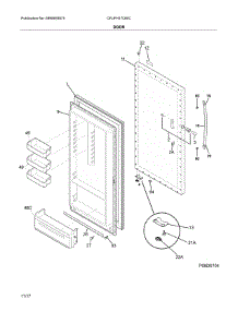 Door parts for Crosley Upright Freezer CFUFH17QWC from AppliancePartsPros.com
