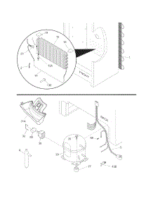 System parts for Crosley Upright Freezer CFUFH20LW0 from AppliancePartsPros.com