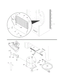 System parts for Crosley Upright Freezer CFUFHC21PW1 from AppliancePartsPros.com