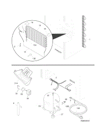 System parts for Crosley Upright Freezer CFUFHC21PW2 from AppliancePartsPros.com