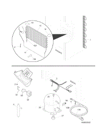 System parts for Crosley Upright Freezer CFUFHC21QWB from AppliancePartsPros.com