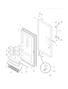 Door parts for Crosley Upright Freezer CFUM17LW1 from AppliancePartsPros.com