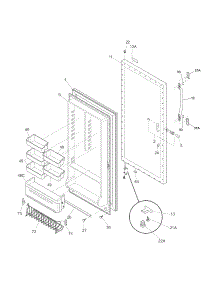 Door parts for Crosley Upright Freezer CFUM21LS0 from AppliancePartsPros.com