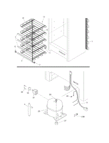 System parts for Crosley Upright Freezer CFUM21LW1 from AppliancePartsPros.com