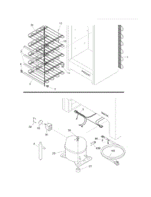 System parts for Crosley Upright Freezer CFUM21LW2 from AppliancePartsPros.com