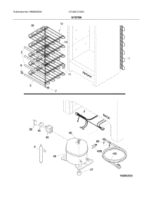 System parts for Crosley Upright Freezer CFUMC21QW2 from AppliancePartsPros.com
