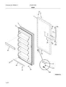 Door parts for Crosley Upright Freezer CFUMC21QW3 from AppliancePartsPros.com