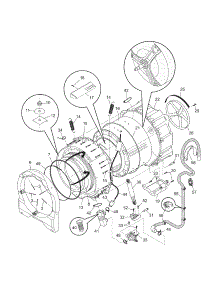 Motor / Tub parts for Crosley Washer CFW4000FW1 from AppliancePartsPros.com