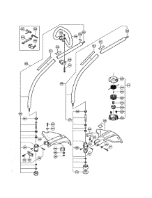 Nylon Head / Guard parts for Hitachi Gas Line Trimmer CG22EAP2 from AppliancePartsPros.com