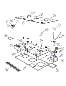 Top Assy parts for  Gas Cooktop CG363MLNGB1-88543A from AppliancePartsPros.com