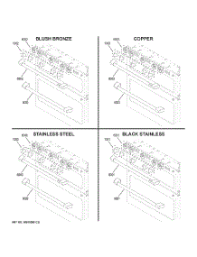 Cafe Customization parts for Ge Gas Range CGB550P2M1S1 from AppliancePartsPros.com