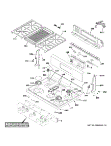 Control Panel & Cooktop parts for Ge Gas Range CGB550P2M1S1 from AppliancePartsPros.com