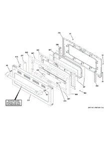 Upper Door parts for Ge Gas Range CGB550P2M1S1 from AppliancePartsPros.com