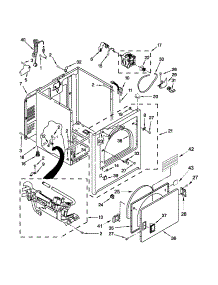Cabinet Parts parts for Crosley Dryer CGD126SBW1 from AppliancePartsPros.com