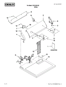 Top And Console Parts parts for Crosley Dryer CGD126SXQ2 from AppliancePartsPros.com