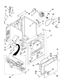 Cabinet Parts parts for Crosley Dryer CGD126SXQ2 from AppliancePartsPros.com