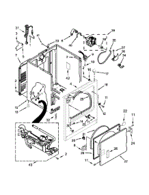Cabinet Parts parts for Crosley Dryer CGD137SDW2 from AppliancePartsPros.com