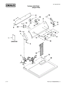 Top And Console Parts parts for Crosley Dryer CGD137SXQ0 from AppliancePartsPros.com