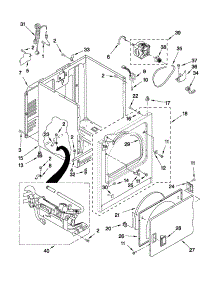 Cabinet Parts parts for Crosley Dryer CGD137SXQ0 from AppliancePartsPros.com