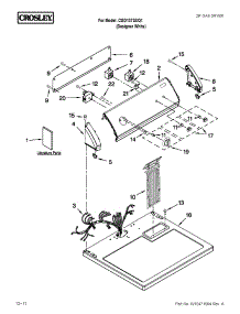 Top And Console Parts parts for Crosley Dryer CGD137SXQ1 from AppliancePartsPros.com