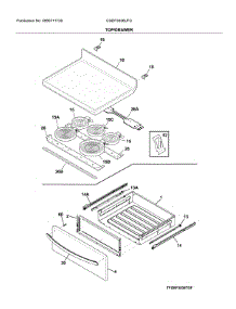 Top / Drawer parts for Frigidaire Electric Range CGEF3036UFC from AppliancePartsPros.com