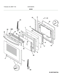 Door parts for Frigidaire Electric Range CGEF3036UFC from AppliancePartsPros.com
