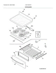 Top / Drawer parts for Frigidaire Electric Range CGEF3059TDF from AppliancePartsPros.com