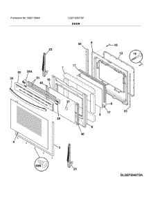 Door parts for Frigidaire Electric Range CGEF3059TDF from AppliancePartsPros.com