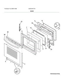 Door parts for Frigidaire Electric Range CGEH3047VFA from AppliancePartsPros.com