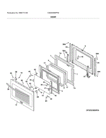 Door parts for Frigidaire Electric Range CGES3065PFN from AppliancePartsPros.com