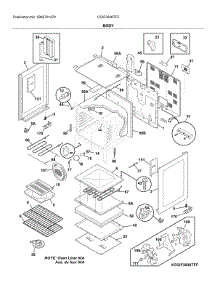 Body parts for Frigidaire Electric Range CGIF3036TFF from AppliancePartsPros.com
