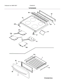 Top / Drawer parts for Frigidaire Electric Range CGIH3047VDA from AppliancePartsPros.com