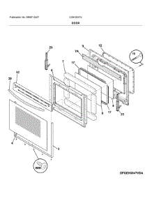 Door parts for Frigidaire Electric Range CGIH3047VFA from AppliancePartsPros.com