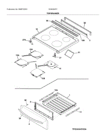 Top / Drawer parts for Frigidaire Electric Range CGIH3047VFB from AppliancePartsPros.com