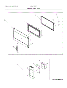 Control Panel / Door parts for Frigidaire Microwave/Hood Combo CGMV176NTFC from AppliancePartsPros.com