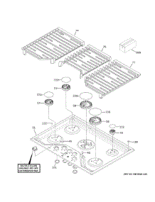 Control Panel & Cooktop parts for Ge Gas Cooktop CGP70362N1S1 from AppliancePartsPros.com