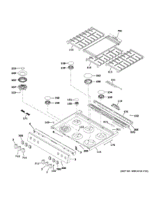 Control Panel & Cooktop parts for Ge Gas Range CGS700M2N1S5 from AppliancePartsPros.com