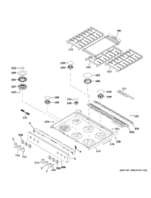 Control Panel & Cooktop parts for Ge Gas Range CGS750M2N2S5 from AppliancePartsPros.com