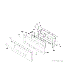 Upper Door parts for Ge Gas Range CGS750M2N2S5 from AppliancePartsPros.com