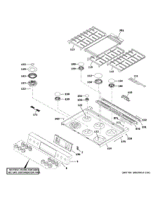 Control Panel & Cooktop parts for Ge Gas Range CGS750P2M1S1 from AppliancePartsPros.com